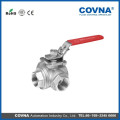 stainless steel female thread 3 way ball valve